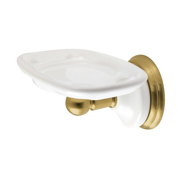Toothbrush and Tumbler Holder, Brushed Brass